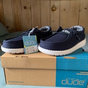 New in the box youth Hey Dude Wally loafers